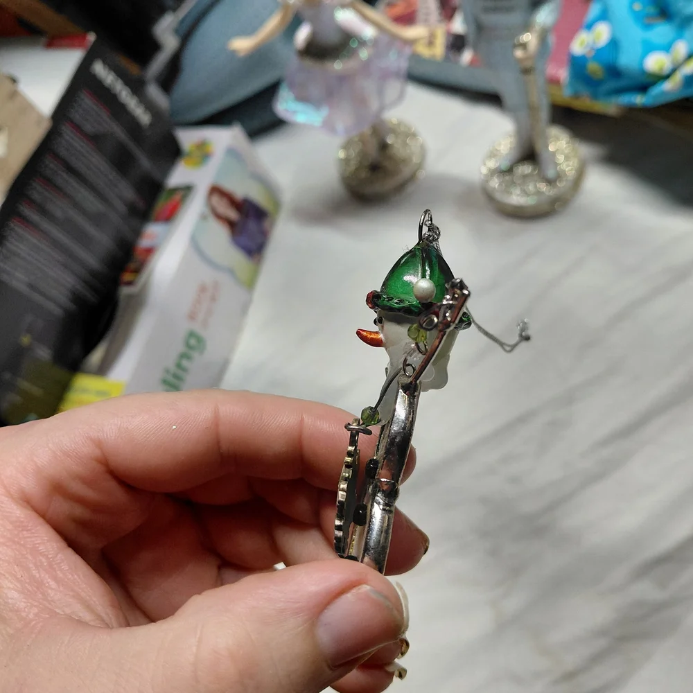 Target Festive Snowman Ornament with Green and Red Accents